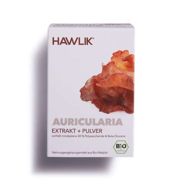 Original Hawlik Auricularia Bio Extrakt plus Pulver Kapseln 120 Stück