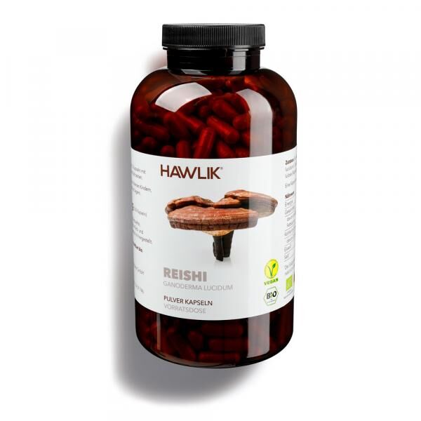 Original Hawlik Reishi Bio Pulverkapseln, 500 Stück